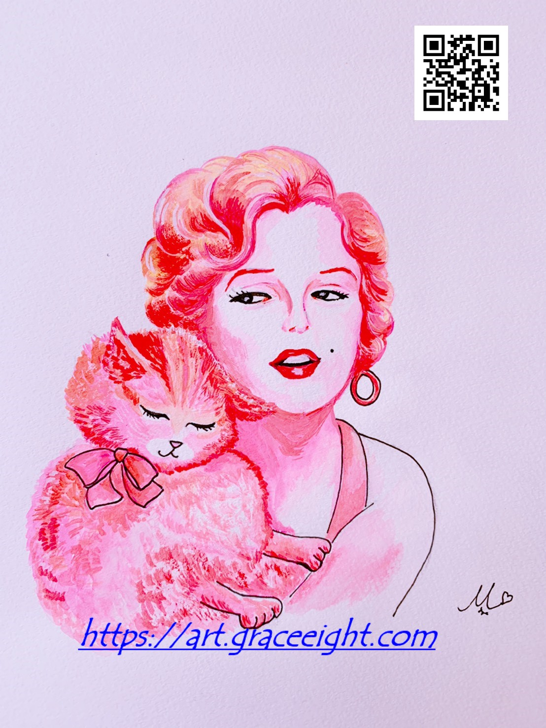 201101ピンクのマリリンとふわ猫 (ブログ用)