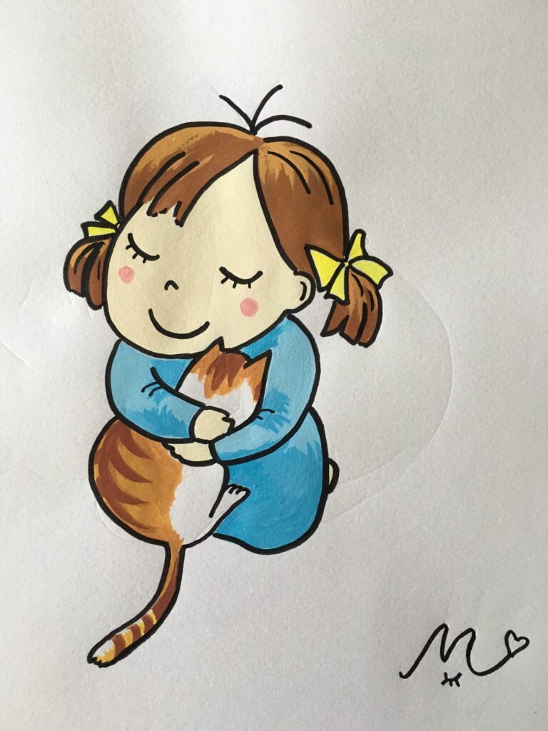 ねこをぎゅっと